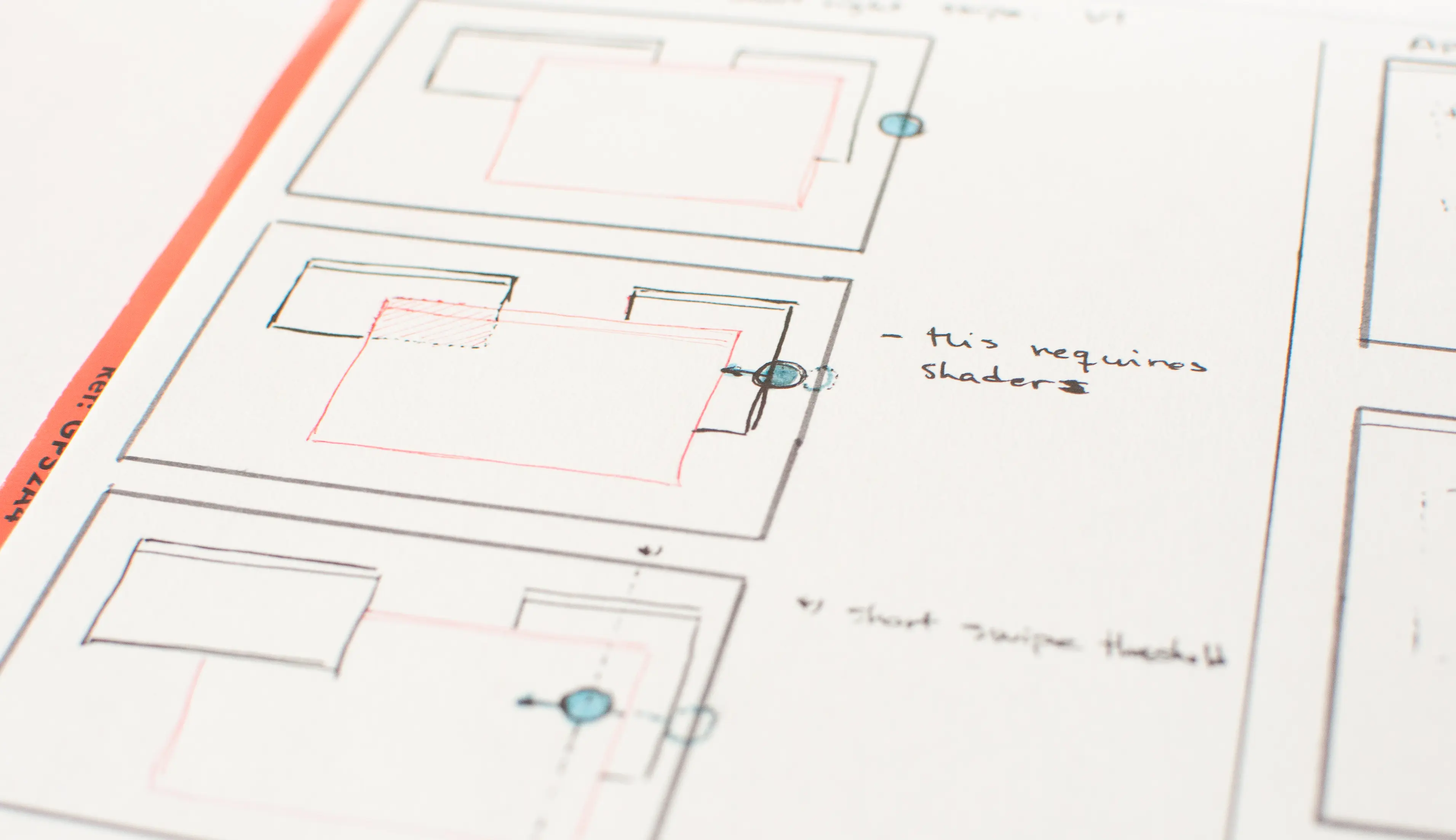 Design mockup 4 showing the line staging feature in action.